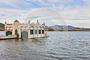 Picturesque stall at Banyoles lake. Girona landmark, Catalonia. Spain photo