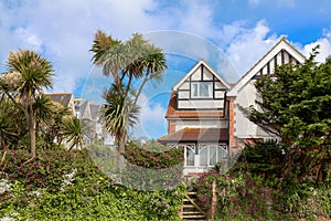 The picturesque street of Cornwall England