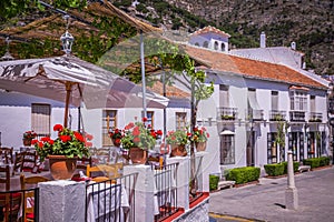 Picturesque street of Mijas. Charming white village in Andalusia