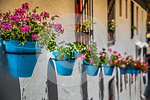 Picturesque street of Mijas. Charming white village in Andalusia