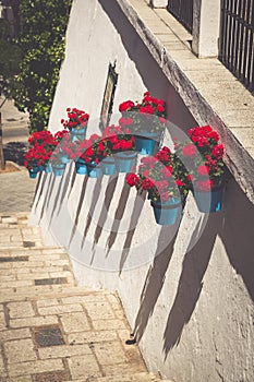 Picturesque street of Mijas. Charming white village in Andalusia