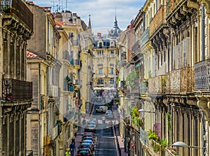 Picturesque street in Montpellier, France