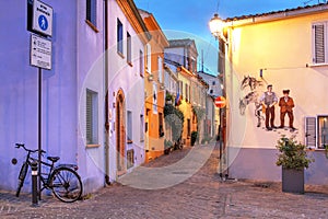 Street in San Giuliano Mare, Rimini, Italy photo