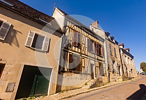 Picturesque streets of old town of Provins in France