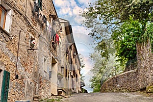 Picturesque suburbs of Volterra, Tuscany, Italy