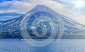 Picturesque summer volcanic landscape of Kamchatka Peninsula