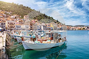 The picturesque town of Gytheio at Mani, Peloponnese, Greece