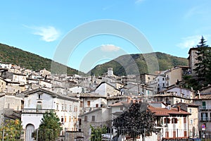 Picturesque town of Scanno, Central-Italy photo