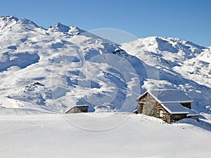 Picturesque traditional cabin in the Alps