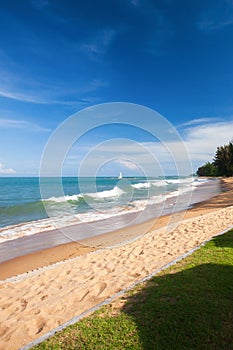 Picturesque tropical beach on sunny summer