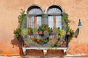 Picturesque venetian balconies