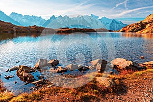 Picturesque view of Chesery lake