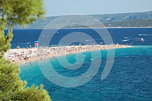 Picturesque view on Golden Cape on Brac island, Cr