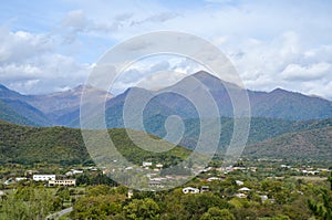 Picturesque view of the Gremi village located in the Alazani Valley, Georgia