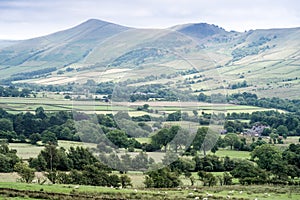 Picturesque View on the Hills near Edale, Peak District National Park, Derbyshire, England, UK