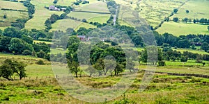 Picturesque View on the Hills near Edale, Peak District National Park, Derbyshire, England, UK