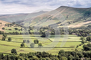 Picturesque View on the Hills near Edale, Peak District National Park, Derbyshire, England, UK