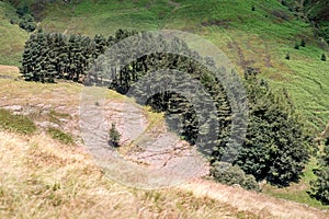 Picturesque View on the Hills near Edale, Peak District National Park, Derbyshire, England, UK