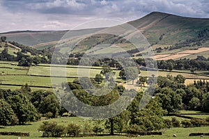 Picturesque View on the Hills near Edale, Peak District National Park, Derbyshire, England, UK