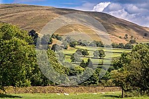 Picturesque View on the Hills near Edale, Peak District National Park, Derbyshire, England, UK photo