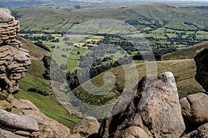 Picturesque View on the Hills near Edale, Peak District National Park, Derbyshire, England, UK