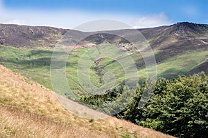 Picturesque View on the Hills near Edale, Peak District National Park, Derbyshire, England, UK