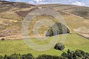 Picturesque View on the Hills near Edale, Peak District National Park, Derbyshire, England, UK