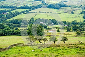 Picturesque View on the Hills near Edale, Peak District National Park, Derbyshire, England, UK