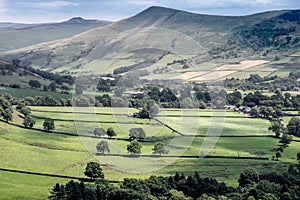 Picturesque View on the Hills near Edale, Peak District National Park, Derbyshire, England, UK