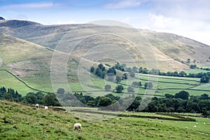 Picturesque View on the Hills near Edale, Peak District National Park, Derbyshire, England, UK