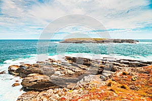 Picturesque view of Kangaroo Island coast with Sea Lions