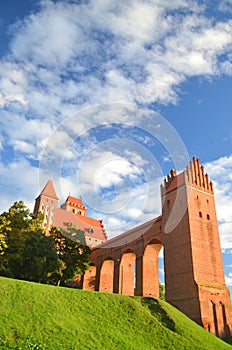 Picturesque view of Kwidzyn cathedral in Pomerania region, Poland