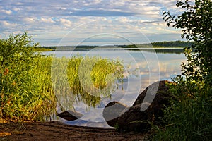 Picturesque view from the lake shore