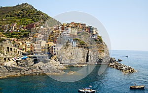 Picturesque view of Manarola harbour, Laguria