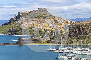 Picturesque view of Medieval town of Castelsardo, Sardinia, Italy