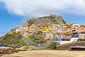 Picturesque view of Medieval town of Castelsardo, Sardinia, Italy