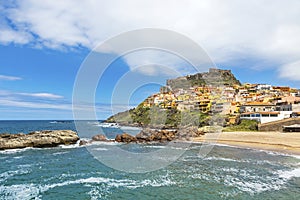 Picturesque view of Medieval town of Castelsardo, Sardinia, Italy