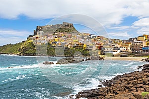 Picturesque view of Medieval town of Castelsardo, Sardinia, Italy