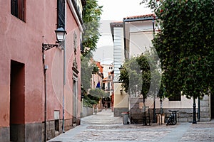 Picturesque view of Nuncio Street in central Madrid