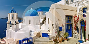 Picturesque view of Oia, Santorini, Greece