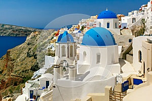 Picturesque view of Oia, Santorini, Greece