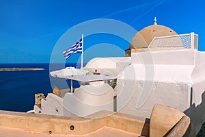 Picturesque view of Oia, Santorini, Greece