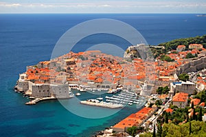 picturesque view on the old town of Dubrovnik, Cro