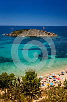 Picturesque view of Portals Nous (Playa Oratorio) beach in Mallorca