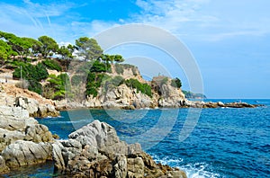 Picturesque view of rocky coast, Lloret de Mar, Costa Brava, Spain