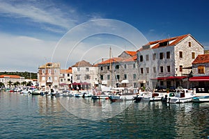 Picturesque view of Stari Grad on Hvar island, Cro