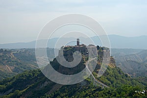 A picturesque view of the village of Civita Castellana the dying village
