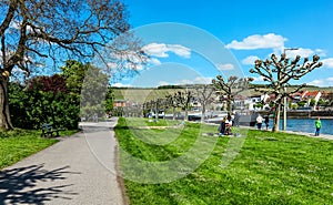 Picturesque view of Wuerzburg in spring, Bavaria, Germany