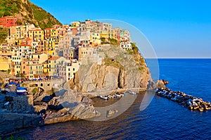 Picturesque Village Manarola, Cinque Terre, Genua, Italy