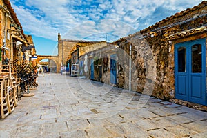 The picturesque village of Marzamemi, in the province of Syracuse, Sicily. Square of Marzamemi, a small fishing village, Siracusa